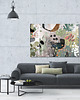 obrazy OBRAZ NA PŁÓTNIE - 120x80cm - ABSTRAKCJA TAJEMNICZY OGRÓD 2