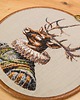 Ozdoby na ścianę Lord Deer,  haft w oprawie 20 cm 1
