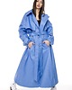płaszcze damskie Płaszcz typu trencz maxi oversize baby blue 3