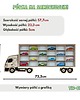 meble do pokoju dziecka Półka TIR na autka Hot Wheels / Garaż na Resoraki. Drewniany ekspozytor 2