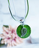 srebrne naszyjniki LEAF IN RESIN , unikatowy naszyjnik srebrny 4