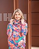 bluza z kapturem damska Bluza damska w kwiaty z dużym kapturem 1