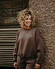 bluza bez kaptura damska Bluza Basic oversize czekoladowa 4