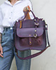 torby na ramię Oryginalna skórzana torebka w śliwkowym kolorze od LadyBuq Art 1