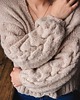 kardigany damskie Sweter z warkoczami, kardigan rozpinany, sweter z guzikami, beżowy sweter 4