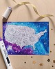 kartki okolicznościowe - wydruki Pocztówka do Kolorowania Mapa USA i Kwiaty 3
