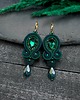kolczyki soutache Kolczyki sutasz zielone klasyczne z kryształkiem Ana 2
