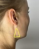 kolczyki szklane Kolczyk TRI - żółty trójkąt ze szkła 1