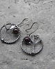 kolczyki wire wrapping Granaty  -  gałązki  -  kolczyki 4