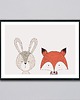 obrazy i plakaty do pokoju dziecięcego Królik & Lis plakat  50X70 / A3 / A4 4