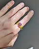 pierścionki - różne Pierścionek z kamienia naturalnego z sercem, ametyst, Chunky Jelly Ring 1