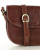 torby na ramię Skórzana torebka saddle bag półksiężyc sztywna skóra -brązowa 2