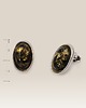 kolczyki srebrne Srebrne kolczyki z zielonym bursztynem 16x10mm 1
