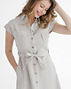 sukienki midi damskie Lniana Sukienka MARIGOLD almond milk 2
