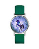 zegarki damskie Zegarek  mały - Jednorożec - silikonowy, zielony 1