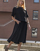 t-shirt damskie Wiskozowy t-shirt oversize - czarny 1