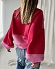 bluza bez kaptura damska Candy / bawełniana bluza różowo-czerwona 1