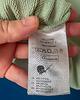 bluza bez kaptura damska Miętowa bluza w białe abstrakcyjne kwiaty ręcznie stemplowana M 5