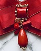 broszki Brosza  z ozdobą w stylu glamour z czerwonymi  kamieniami NEW 6