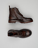 buty męskie Buty trzewiki skórzane e702 brązowe 2