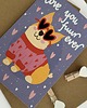kartki okolicznościowe - wydruki Kartka walentynkowa "Corgi" 1