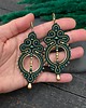 kolczyki soutache Kolczyki sutasz zielone lekkie wiszące eleganckie koła handmade Paloma 1