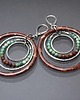 kolczyki wire wrapping Wianki  circle /chocolate/ kolczyki 2