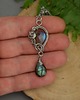 wisiory Długi wisiorek kolorowe labradoryty wire wrapping 4