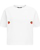 t-shirt damskie T-shirt Crop-Voila Biały Truskawki 4