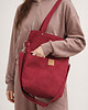 torby na ramię Zamszowa duża torba z kieszeniami Czerwona 2