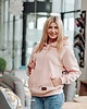 bluza z kapturem damska Bluza Clasic kangurka pudrowy róż 4