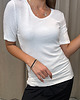 t-shirt damskie Wiskozowy T-shirt Bianco 3