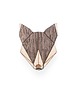 broszki Elegancka drewniana broszka Wolf Brooch 2