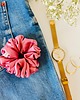 gumki do włosów Gumka jedwabna, scrunchie, frotka truskawkowy róż MAXI 5