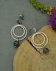 kolczyki wire wrapping Kolczyki koła labradoryt  kółka stal chirurgiczna 2