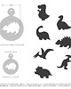 kuchnia - różne Szablony do dekoracji kawy i ciastek // DINOZAURY 3