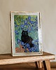 plakaty Plakat- Czarny kot w irysach Van Gogha 6