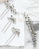 Ślubne ozdoby do włosów Kryształowy grzebień ślubny - silver sparkle 5