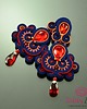 kolczyki soutache Granatowo czerwone kolczyki sutasz 1