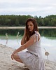 sukienki mini damskie Sukienka lniana BELLA NOTTE jasnoszara 2