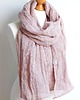 szale damskie DUŻY szal lniany damski PUDROWY, lniany szal 3