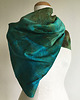 szale damskie Jedwabny, szmaragdowy szal FOREVER 8