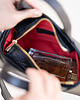 torby na ramię Torebka skórzana - pyton czarny - tłoczona - Glam Bag 8