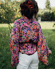 bluzki kimonowe damskie Kimono Purple Flower SHORT 4