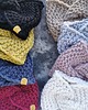 czapki damskie WOOLY wełniana opaska twist beżowa 4
