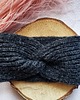 opaski do włosów Wełniana opaska handmade z alpaki i merino, miękka, ciepła, grafitowa 3