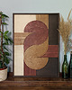 obrazy Drewniany obraz mid-century. "Węzeł sił".  Drewniana dekoracja boho. 1