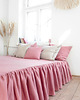 koce i narzuty Narzuta Z Falbaną  DUSTY PINK 4