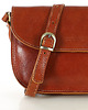 torby na ramię Skórzana torebka saddle bag półksiężyc sztywna skóra - brąz camel 3