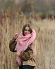szale damskie Delikatna chusta handmade COSY różowy puch 4